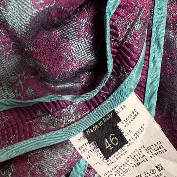 Etro Purple Printed Blazer 46 - Picture 6 of 9